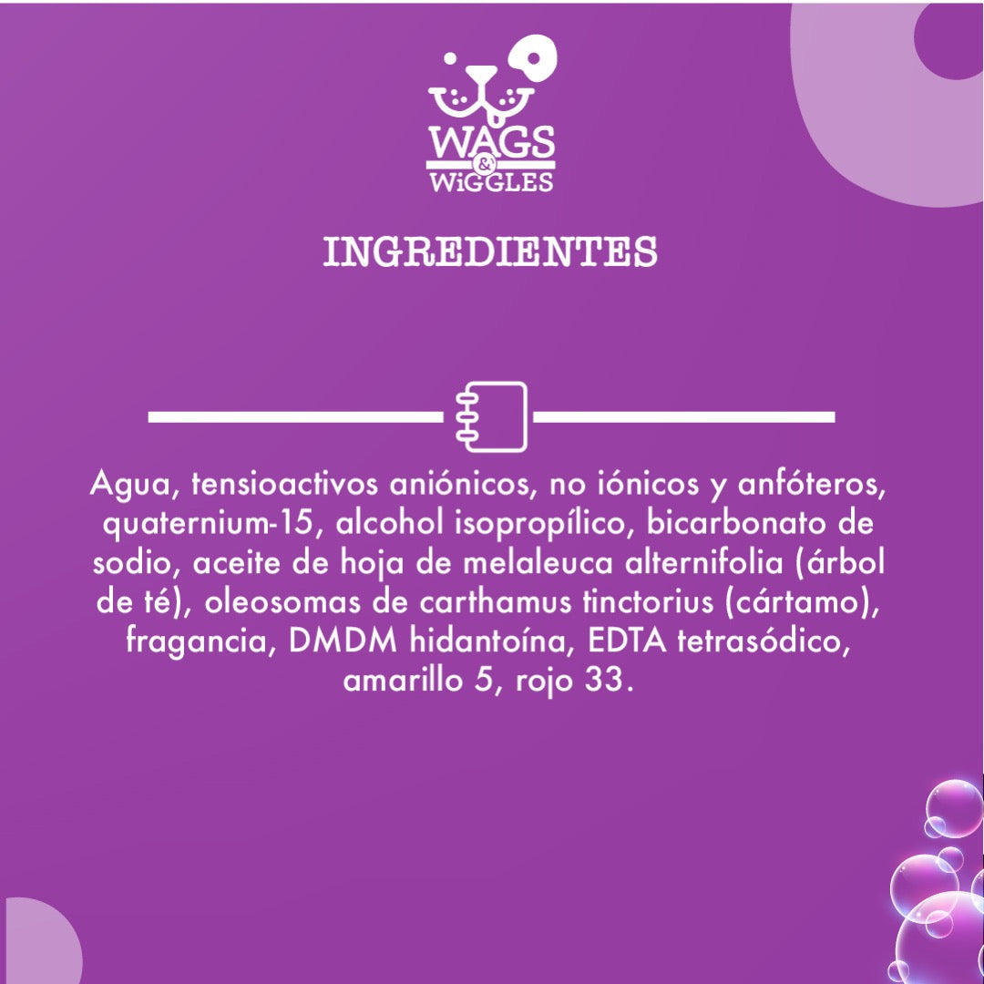 SHAMPOO REFRESCANTE DEODORIZANTE PARA PERRO 16OZ - WAGS & WIGGLES