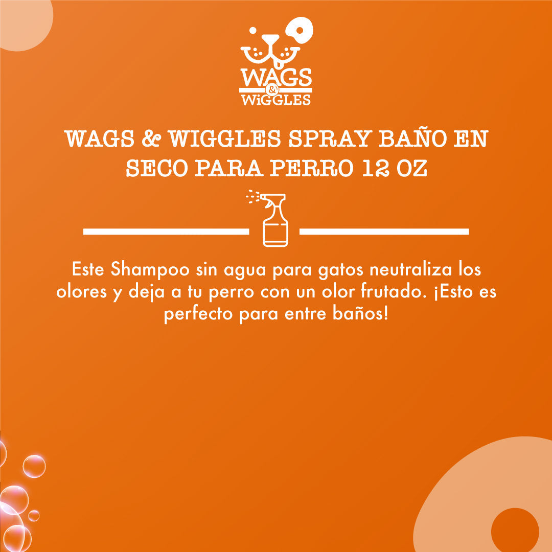 SHAMPOO EN SPRAY EN SECO PARA PERROS - WAGS & WIGGLES