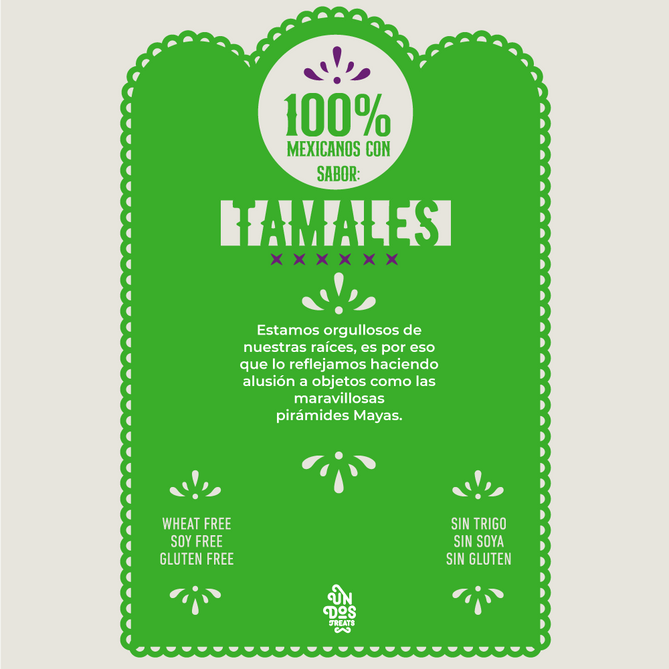 UN DOS TREATS - GUILT FREE ANTOJITOS SALUDABLES - TAMALES 5.5 OZ