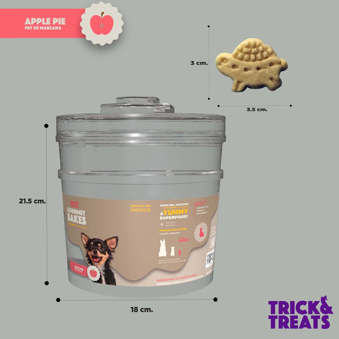 BOTE INDIVIDUAL: STAY! - APPLE PIE - PAY DE MANZANA (TORTUGA) - TRICK & TREATS
