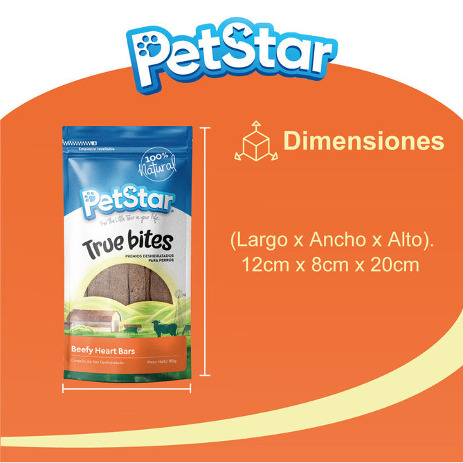 BEEFY HEART BARS 80 GRS - PETSTAR