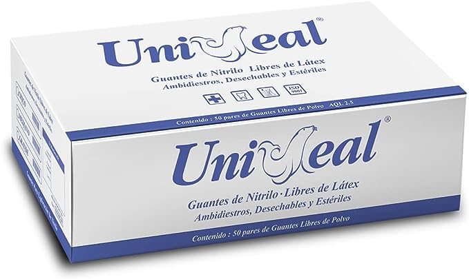 GUANTES DE NITRILO MEDIANO - UNISEAL