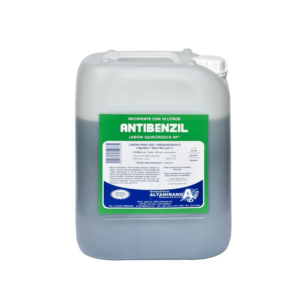 ANTIBENZIL JABON QUIRURGICO NF - FARMACEUTICOS ALTAMIRANO