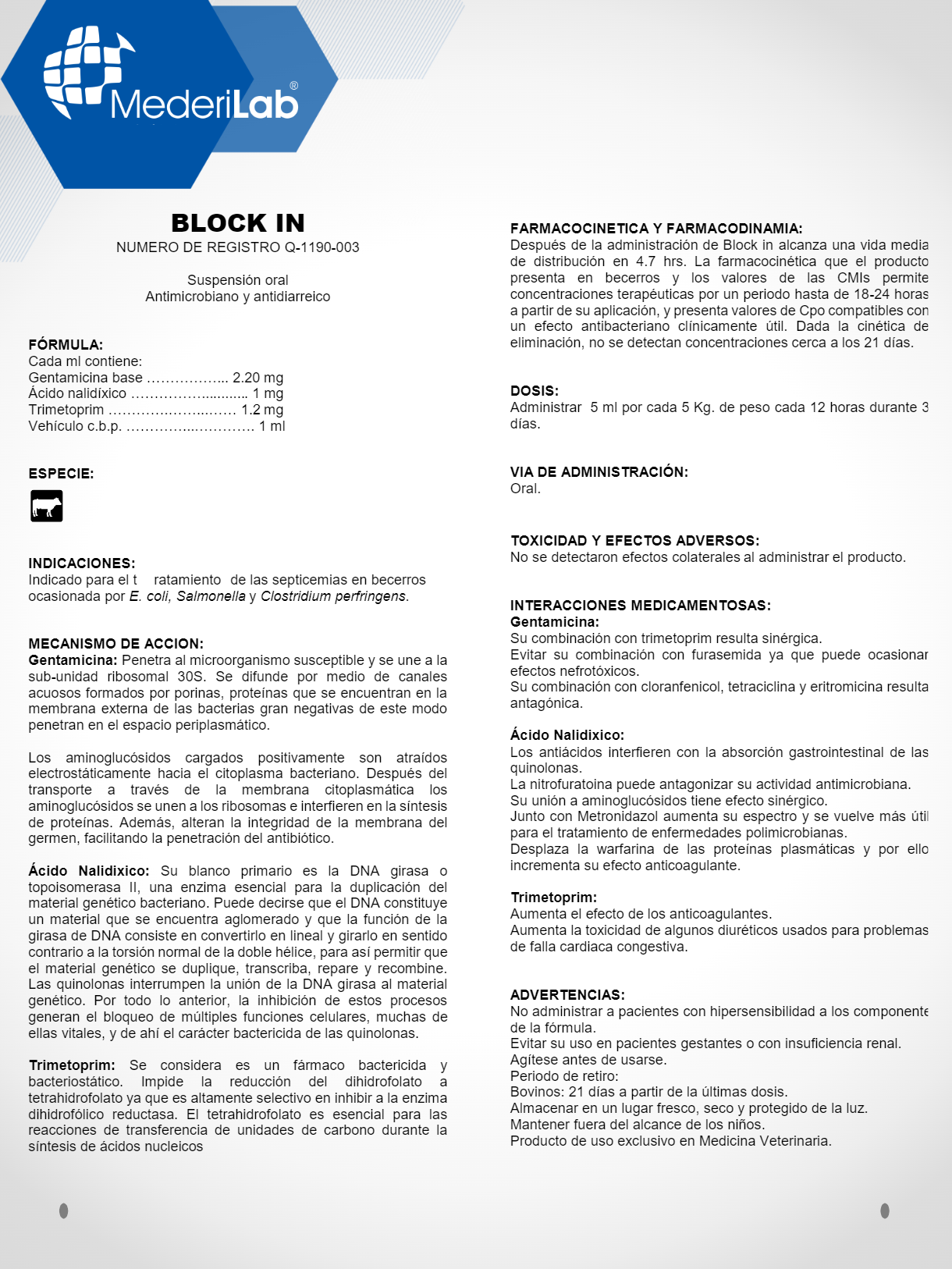 BLOCK IN SUSPENSIÓN ORAL MEDERILAB