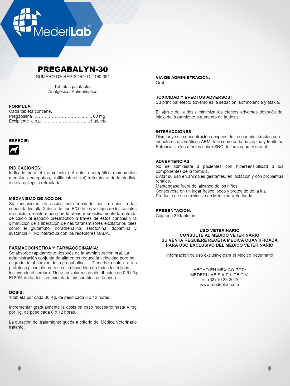 PREGABALYN - MEDERILAB