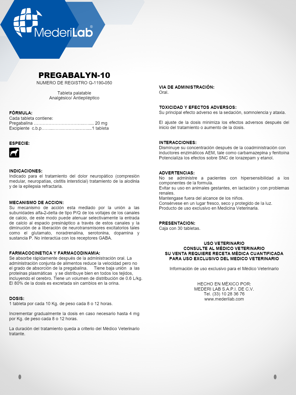 PREGABALYN - MEDERILAB