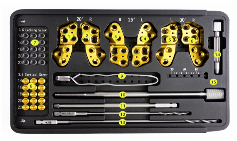 Juego completo de placas DPO de titanio -Toolmed Medical Instrument