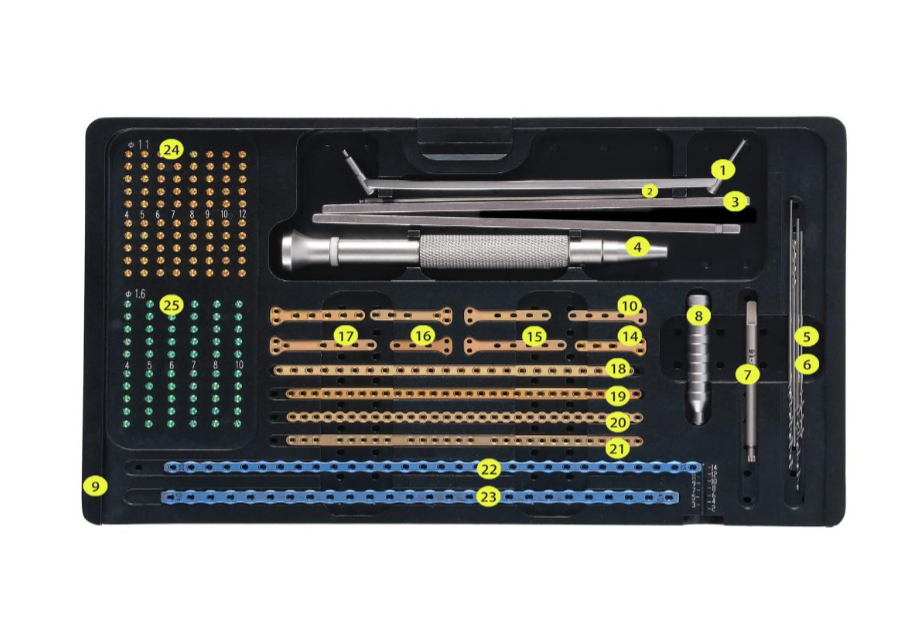 Set de instrumental quirúrgico veterinario para sistema de placas de bloqueo ALPS Mini -Toolmed Medical Instrument