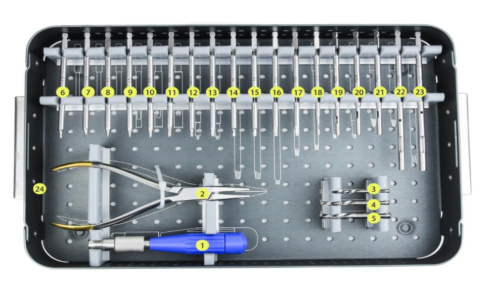 Set de instrumental veterinario para extracción de tornillos rotos -Toolmed Medical Instrument