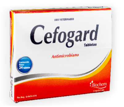 Cefogard 24 tabs (Cefalexina + Ácido Clavulanico) -Biochem (requiere receta medica)