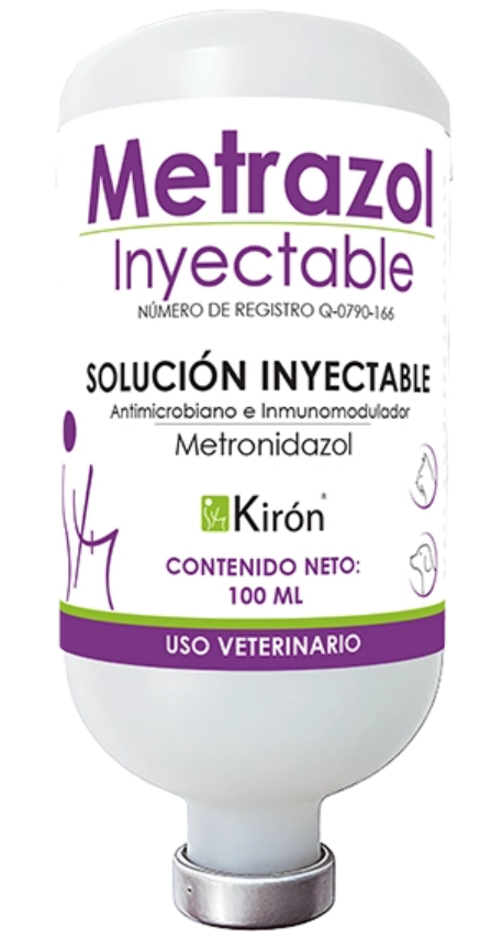 Metrazol Inyectable 100ml (Metronidazol) -Kirón