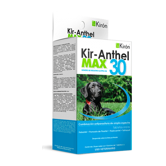 Kir-Anthel Max Tabletas (Febantel + Pamoato de Pirantel + Toltrazuril + Prazicuantel ) -Kirón