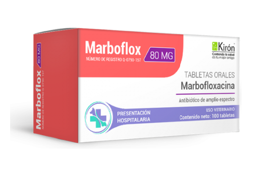 Marboflox 100 Tabletas Linea Hospitalaria (Marbofloxacina) -Kirón