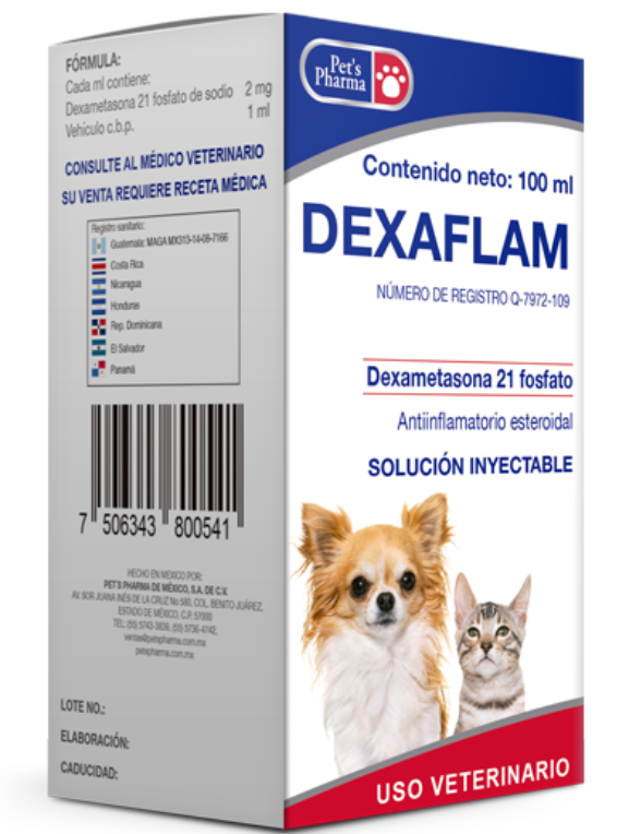 DEXAFLAM 100 ml (Dexametasona) -PETS PHARMA