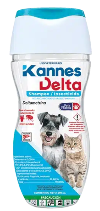 KANNES DELTA SHAMPOO 250 ml (Deltametrina) -PETS PHARMA