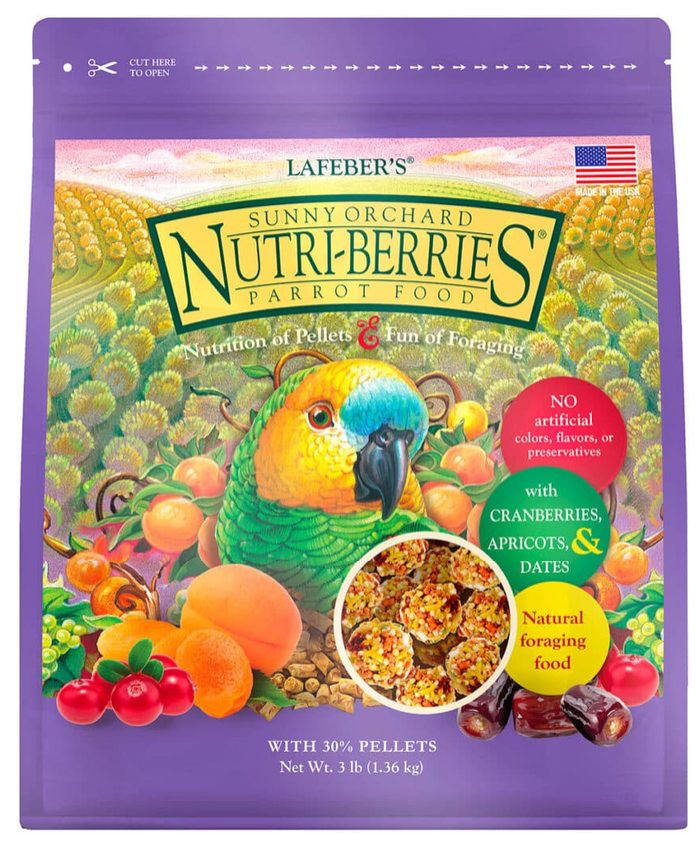PARROT SUNNY ORCHARD NUTRI-BERRIES -LAFEBER