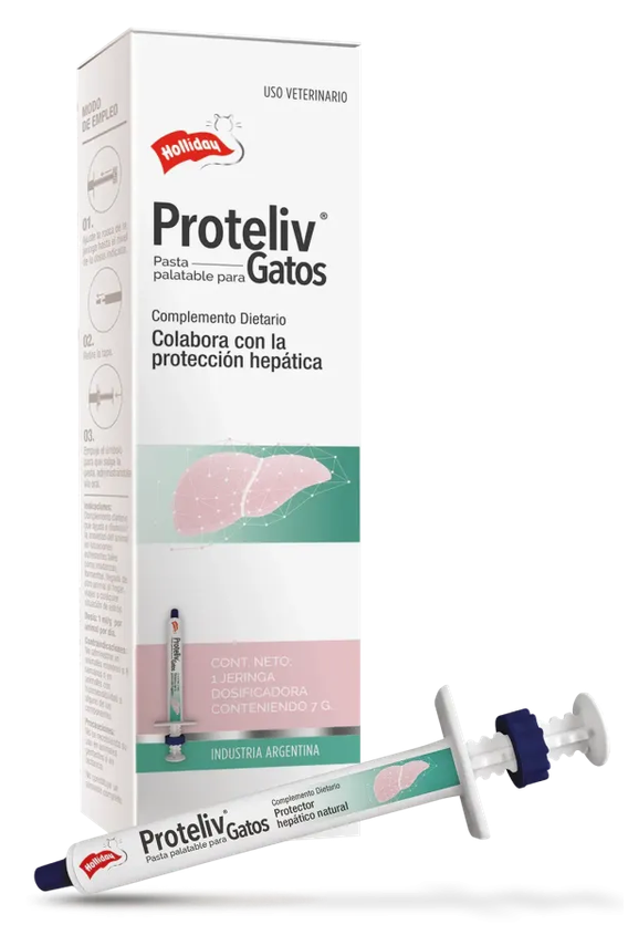 PROTELIV GATOS (Ácido Ursodesoxicólico+Silimarina+Colina bitartrato) – HOLLIDAY