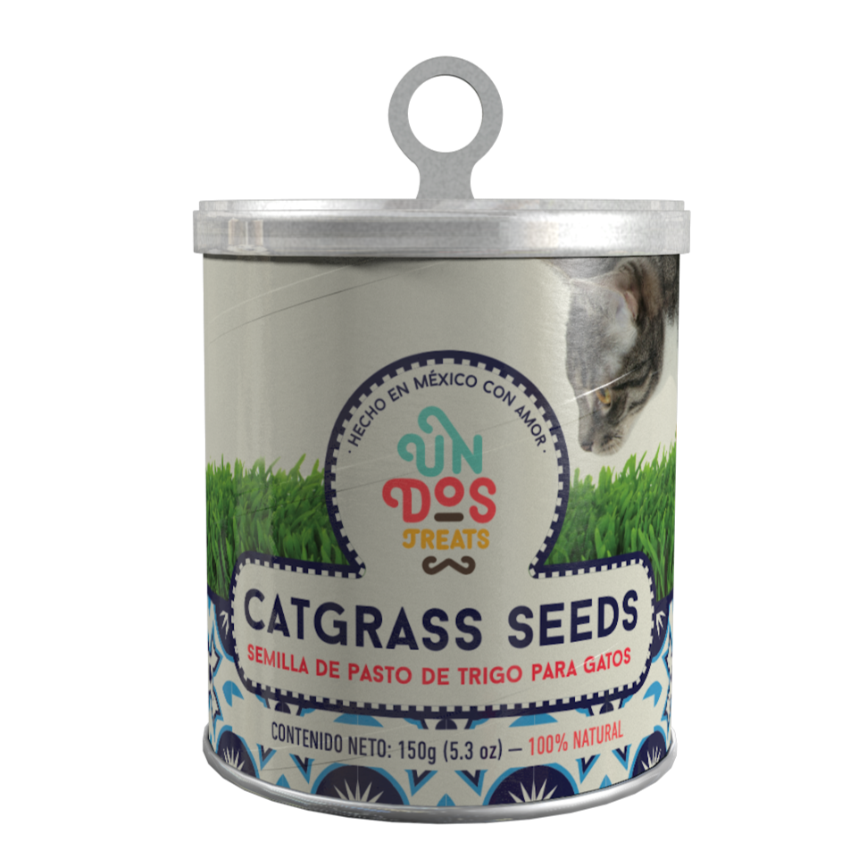 CAT GRASS SEEDS - PASTO DE TRIGO PARA GATOS 150GR - UN DOS TREATS