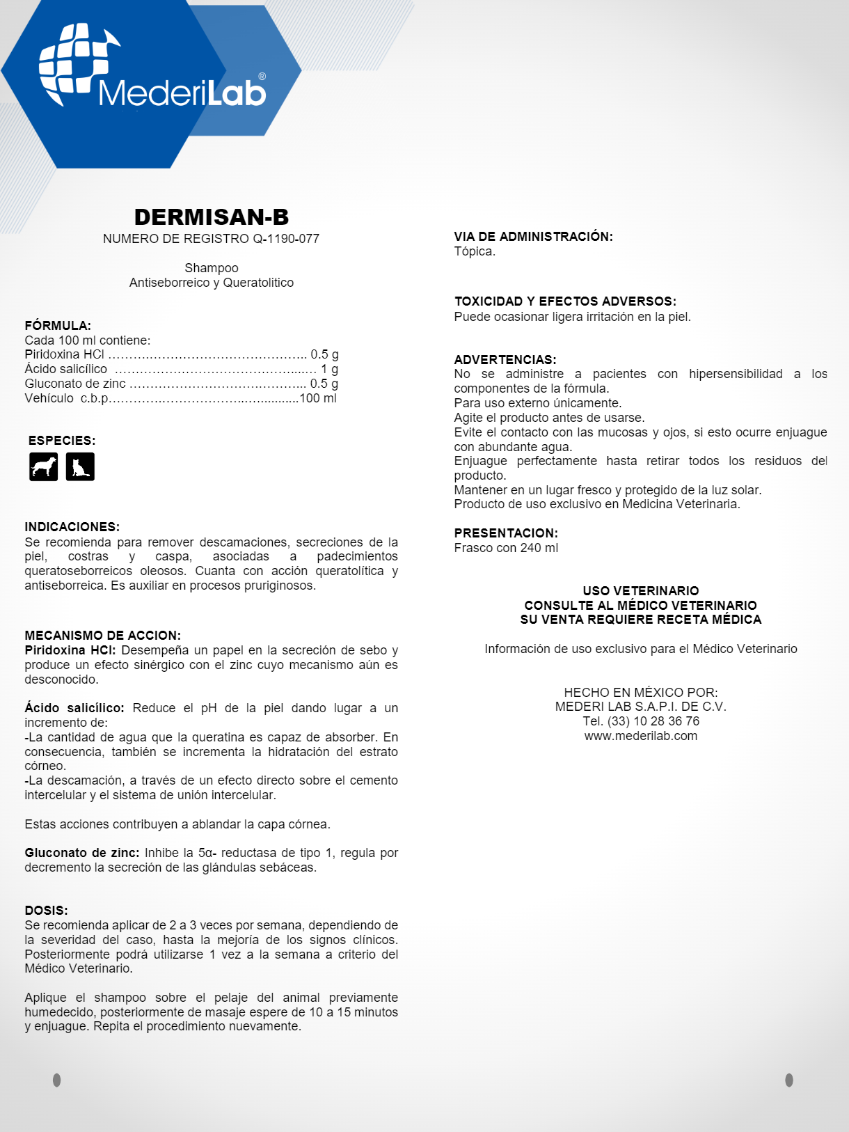 DERMISAN SHAMPOO MEREDILAB