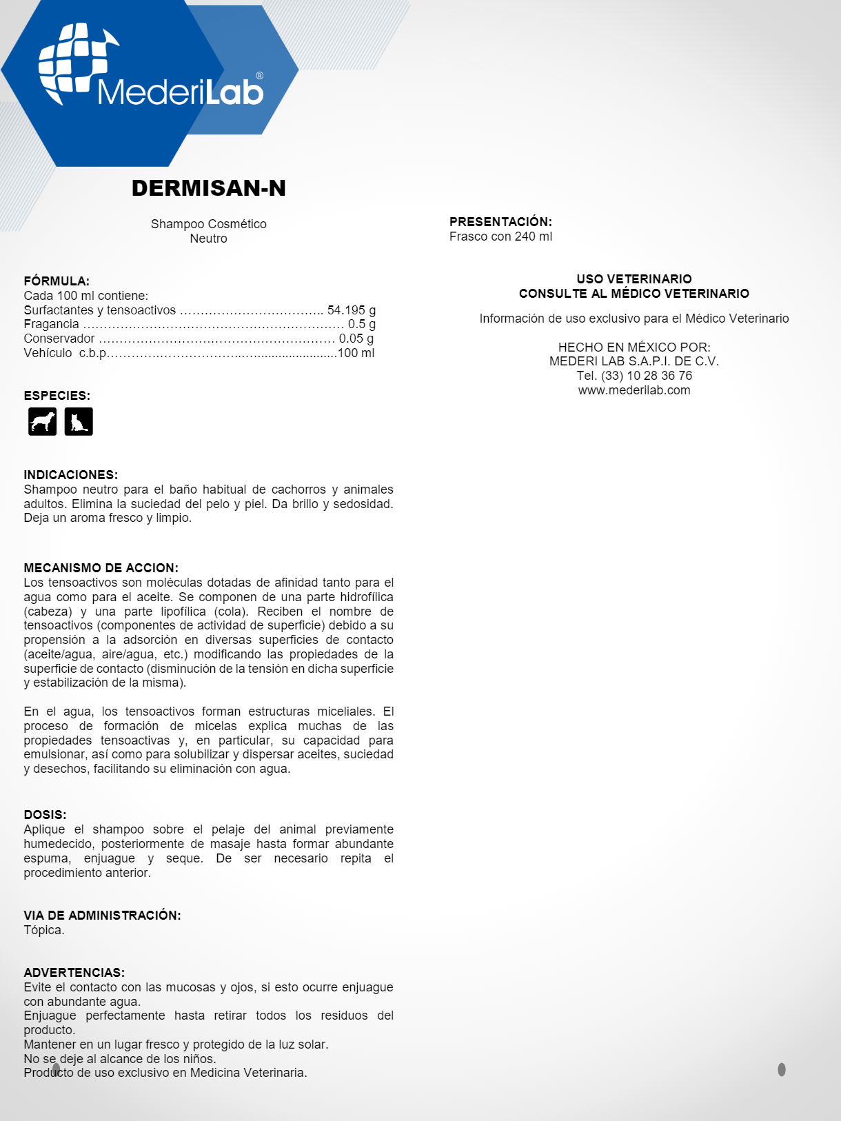 DERMISAN SHAMPOO MEREDILAB