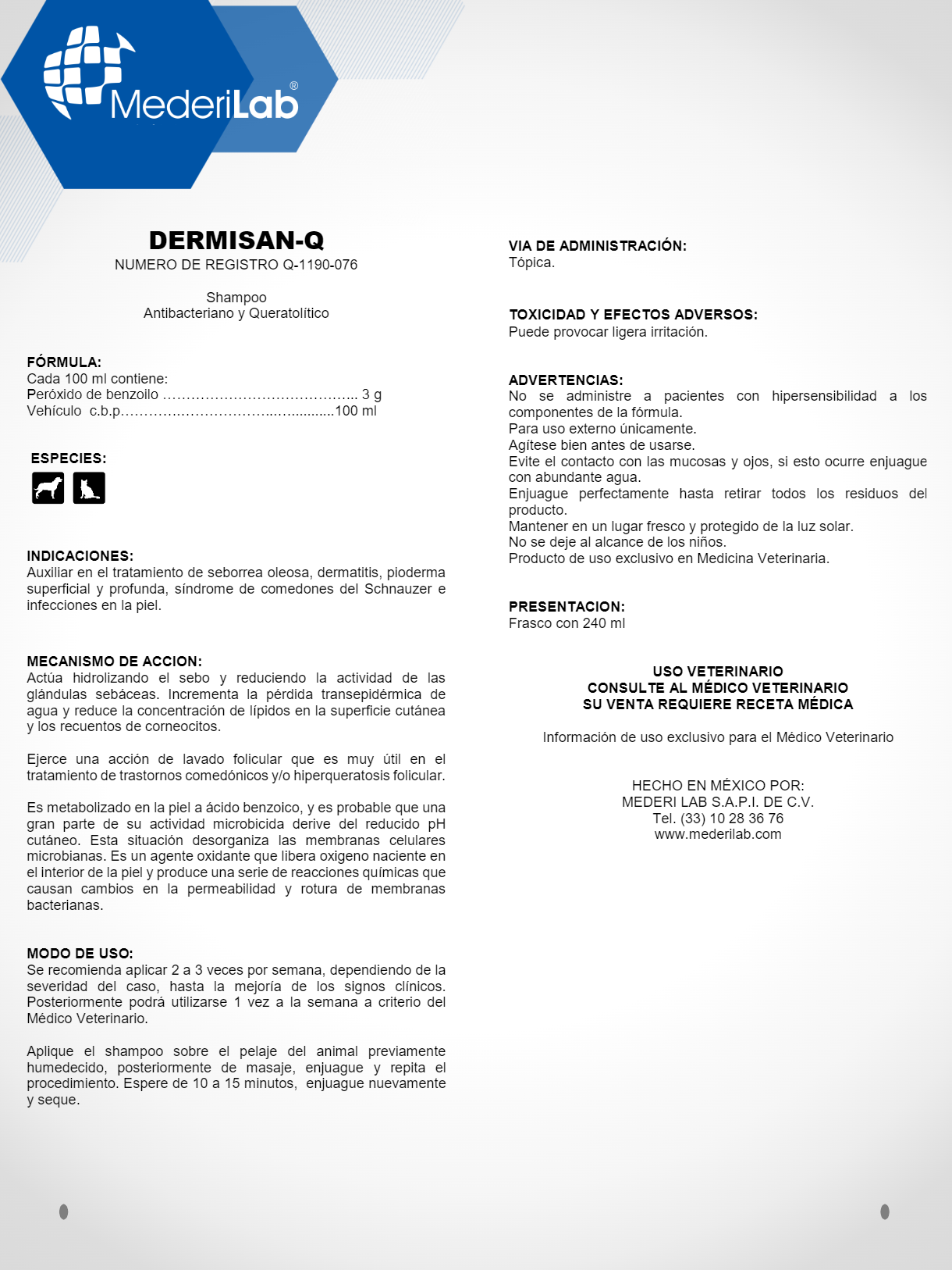 DERMISAN SHAMPOO MEREDILAB