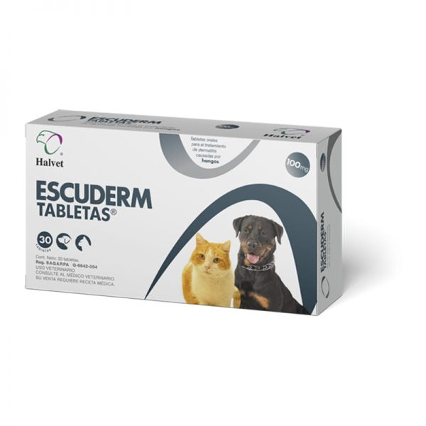 ESCUDERM 100 MG 30 TABLETAS - HALVET