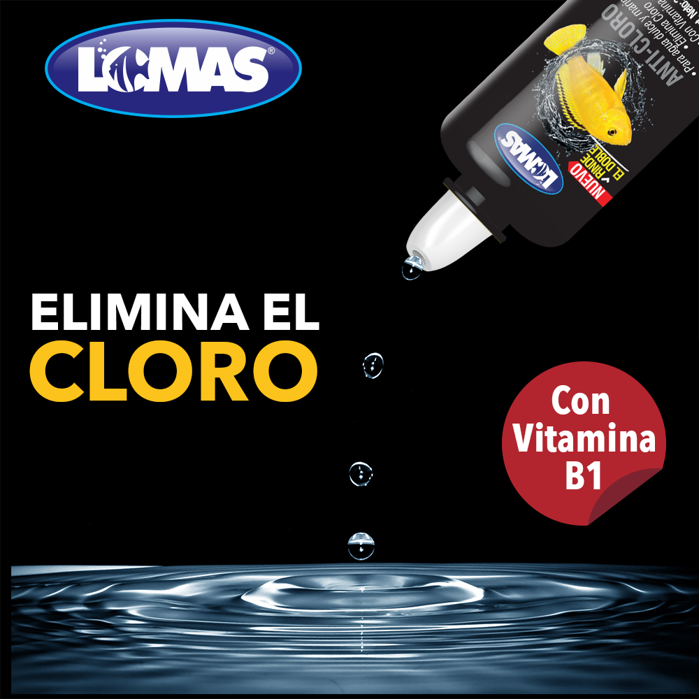 ANTICLORO CON VITAMINA B1 PARA PECES 30 ML.
