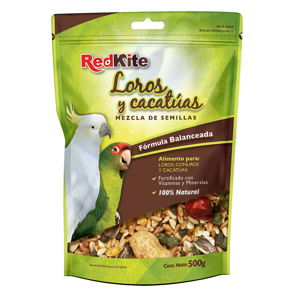 MEZCLA DE SEMILLAS P/LOROS Y CACATUAS 500 G