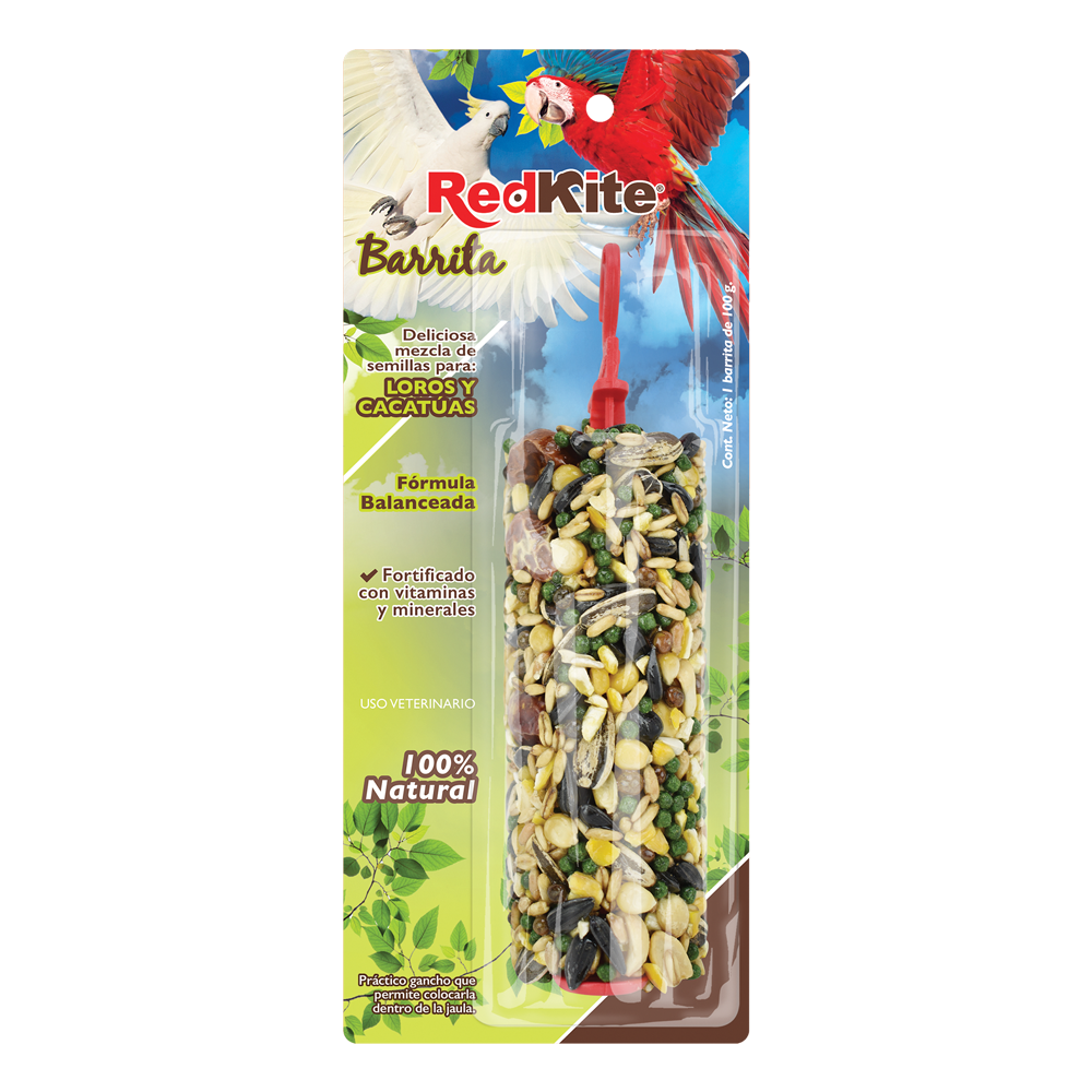 BARRITA DE SEMILLAS P/LOROS Y CACATUAS - 1 PZ