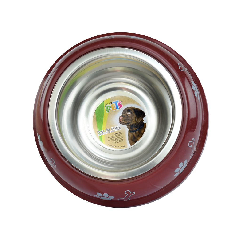 PLATO DE ACERO C/BASE DECORADA 32 OZ (907 G)