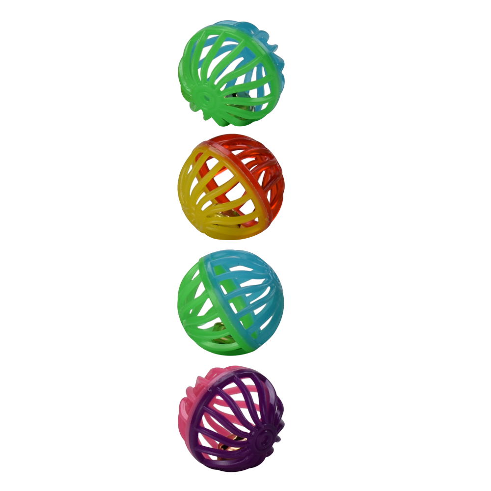 JUGUETE PELOTA BICOLOR FANCY PETS - 4 PZ