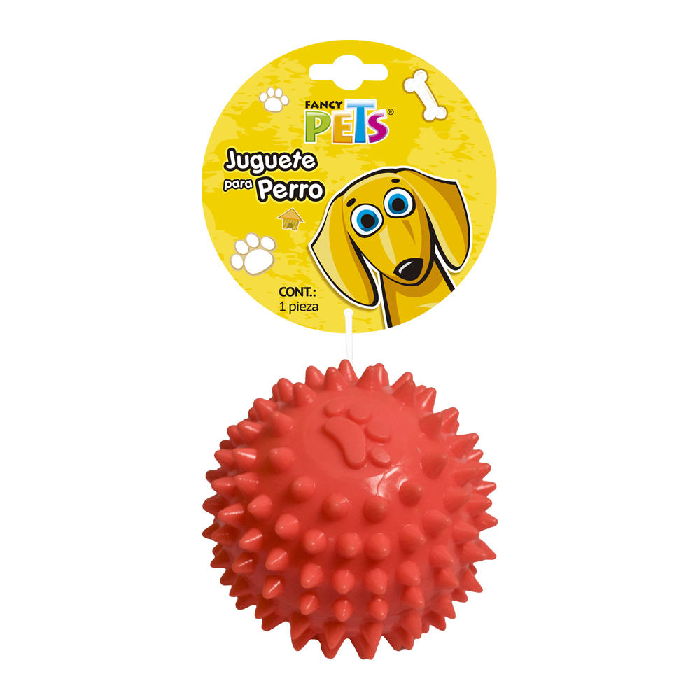 JUGUETE PELOTA DE CAUCHO SPINY FANCY PETS