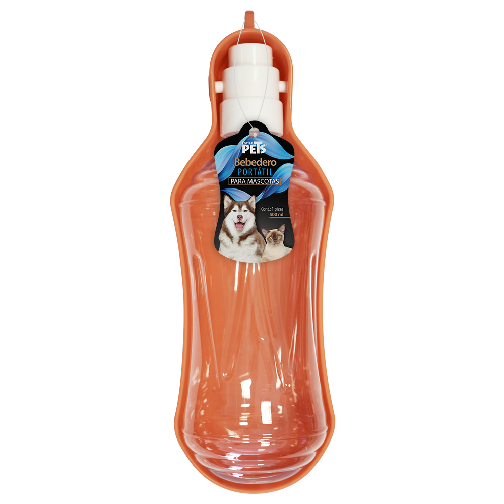 BEBEDERO PORTATIL P/VIAJE 500 ML FANCY PETS