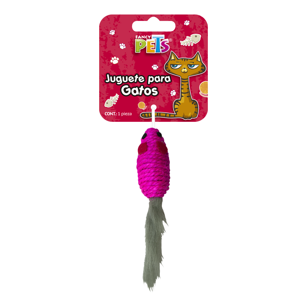 JUGUETE RATON BOLA C/PELUCHE FANCY PETS