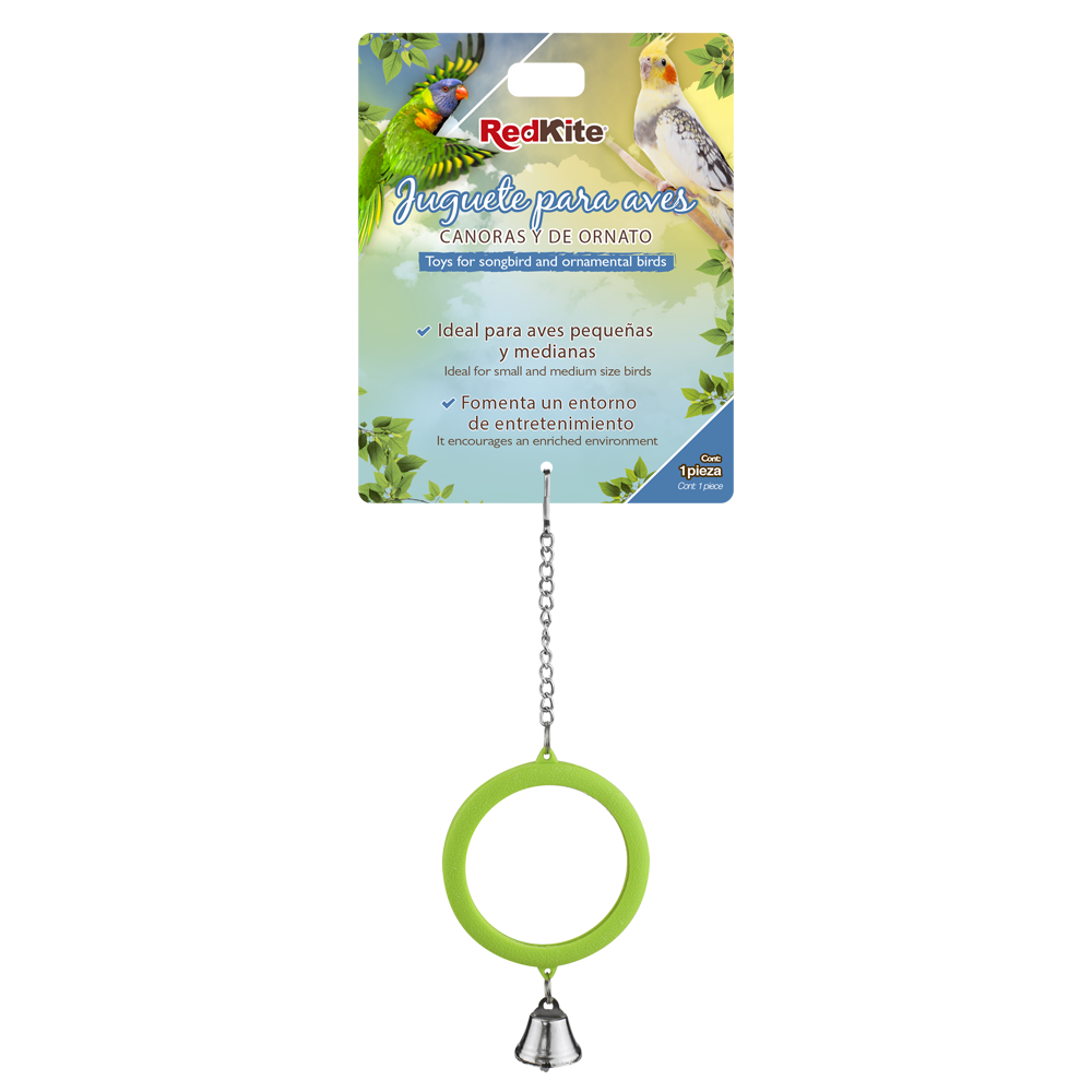 JUGUETE ESPEJO REDONDO COLGANTE P/AVE REDKITE