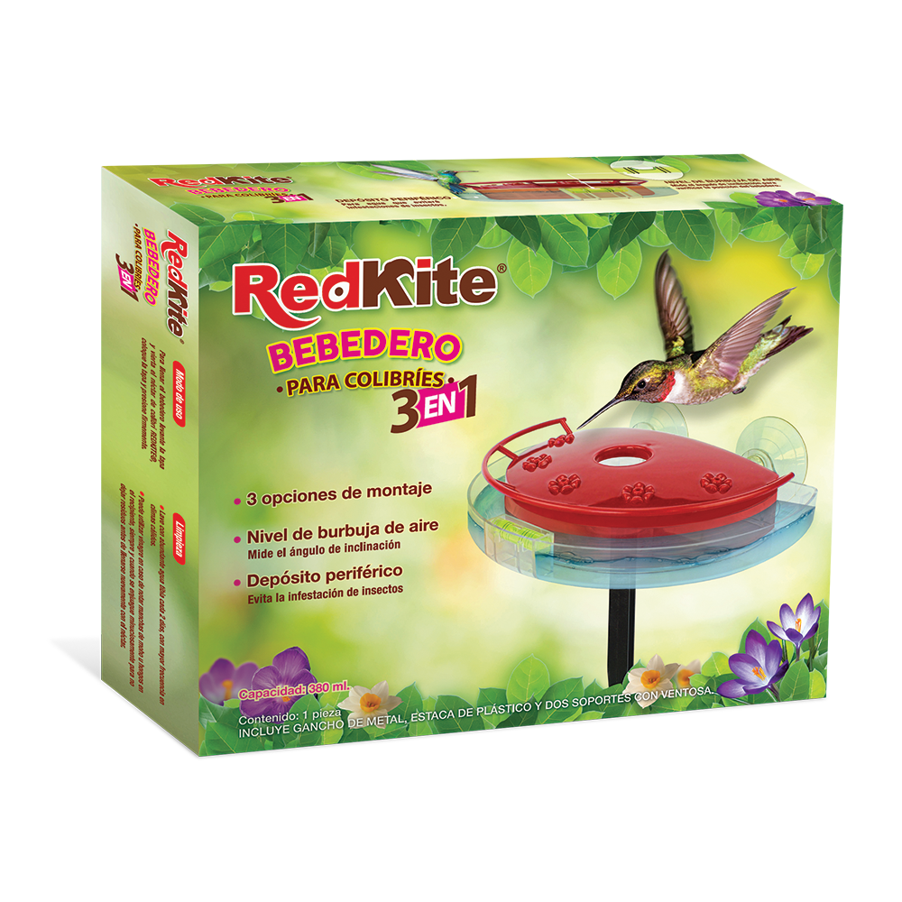 BEBEDERO 3 EN 1 P/COLIBRI 380 ML REDKITE