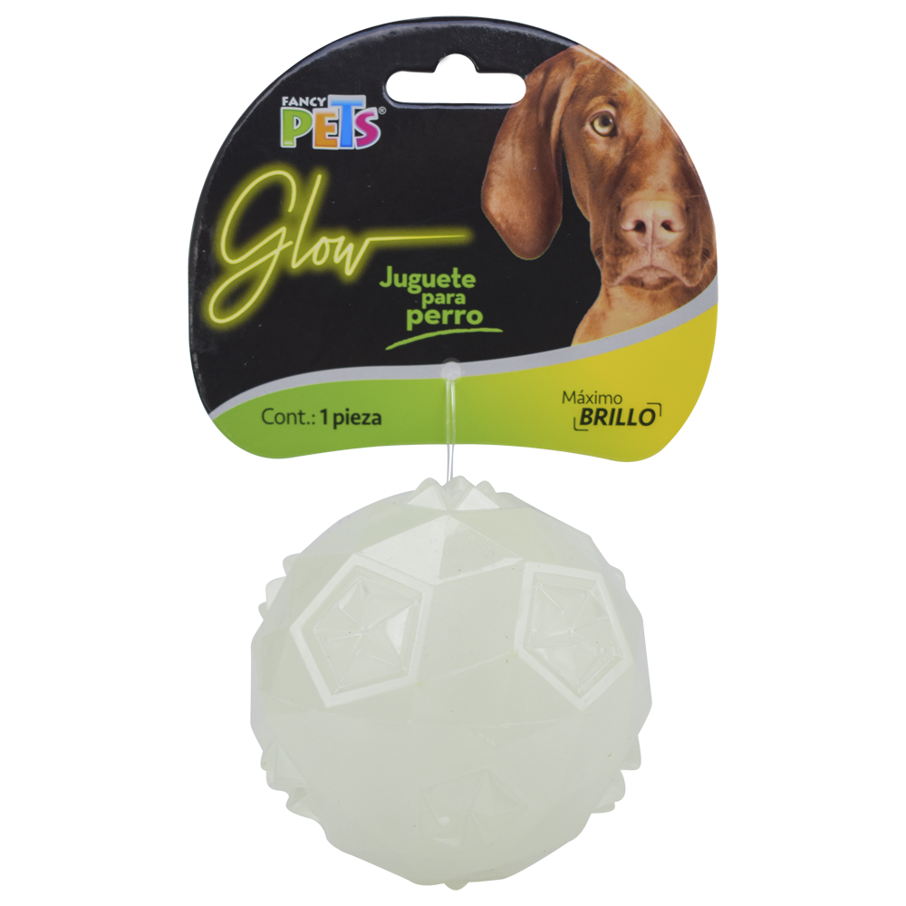 JUGUETE PELOTA DIAMANTE GLOW FANCY PETS