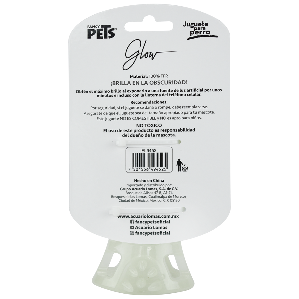 JUGUETE HUESO GLOW FANCY PETS