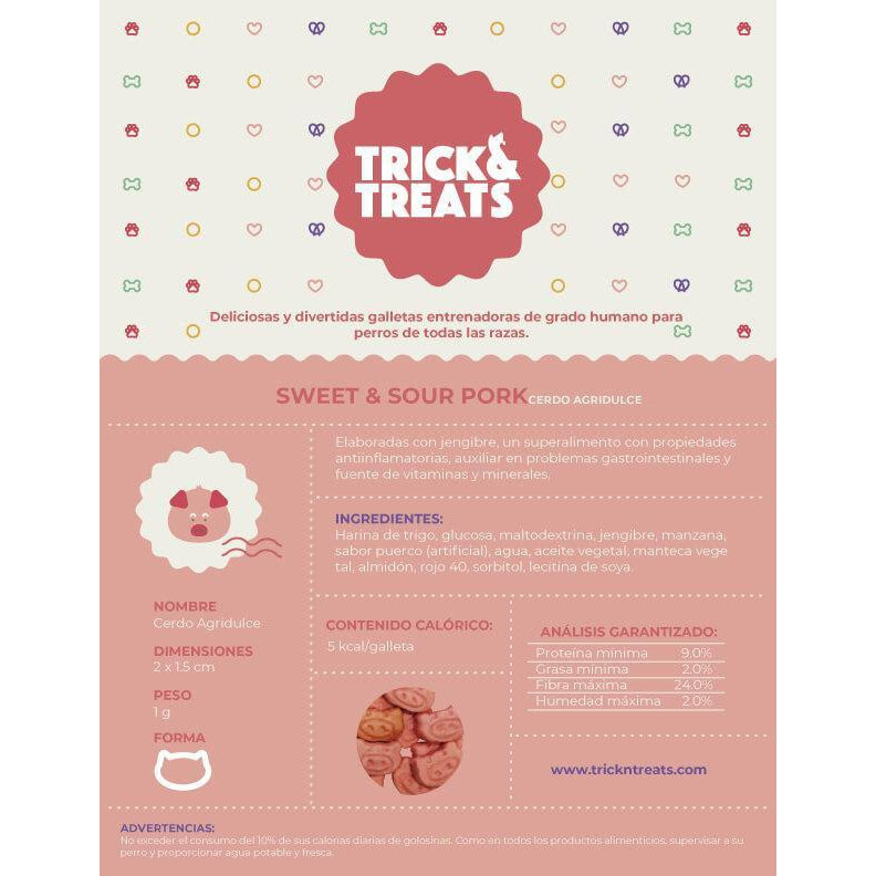 SIT! - SWEET & SOUR PORK - CERDO AGRIDULCE (COCHINITO) - BOLSA DE 1 KG - TRICK & TREATS