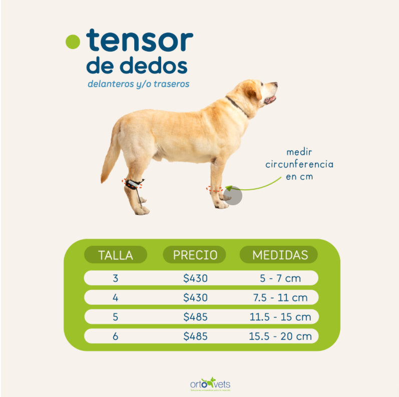 TENSOR DE DEDOS CORRECTOR DE DÉFICIT PROPIOCEPTIVO - ORTOVETS