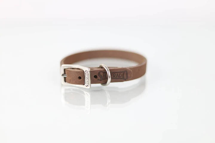 COLLAR DE PIEL LISO 1CM - SILVERADO