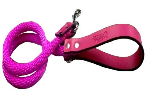 CORREA DE NYLON RED CON ASA DE PIEL - SILVERADO