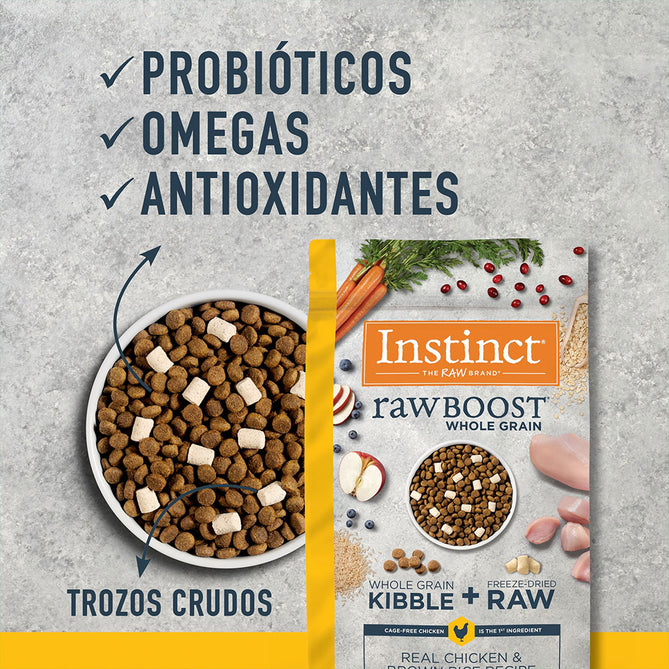 INSTINCT RAW BOOST WHOLE GRAIN POLLO (PERROS)