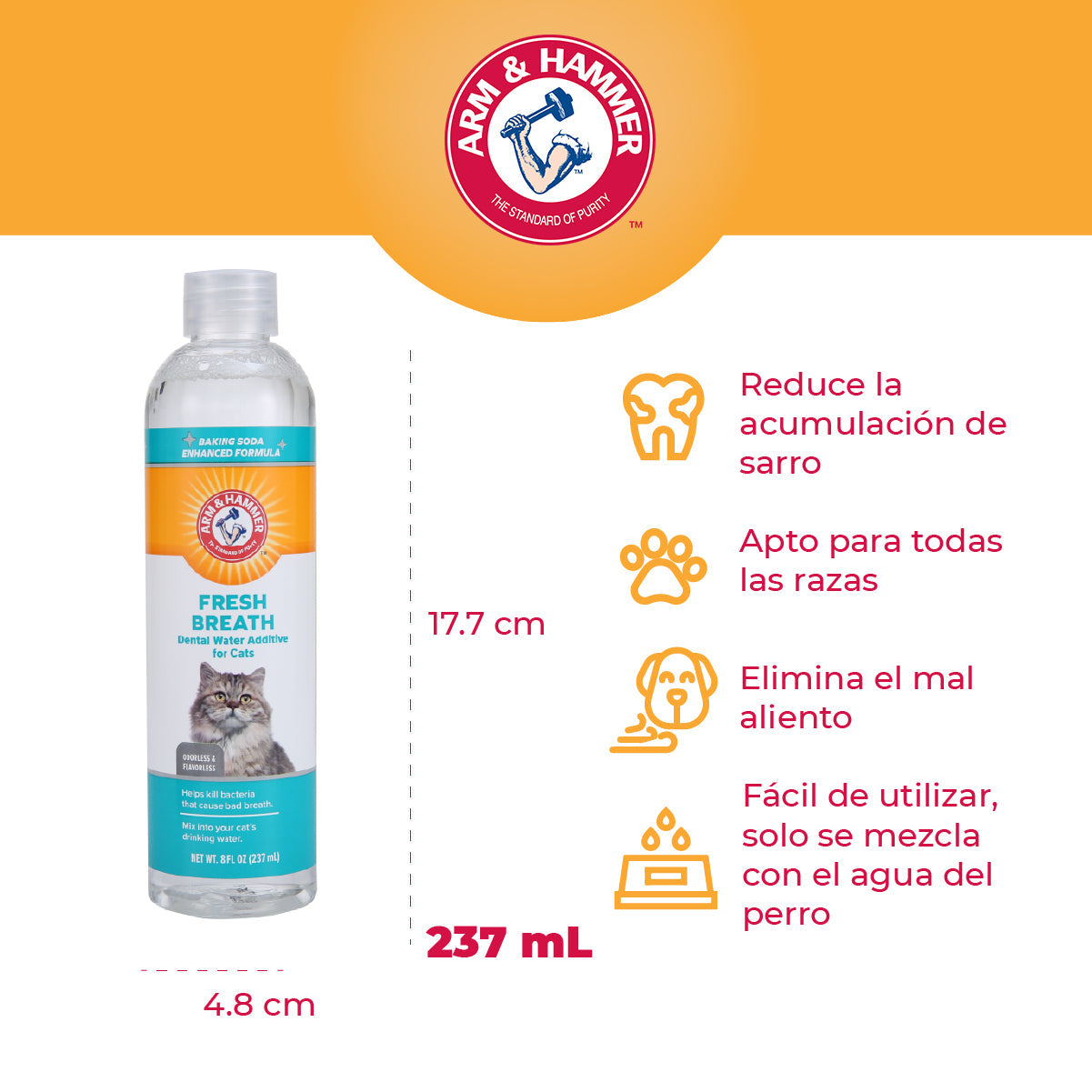 ENJUAGUE DENTAL PARA GATO 16OZ - ARM & HAMMER