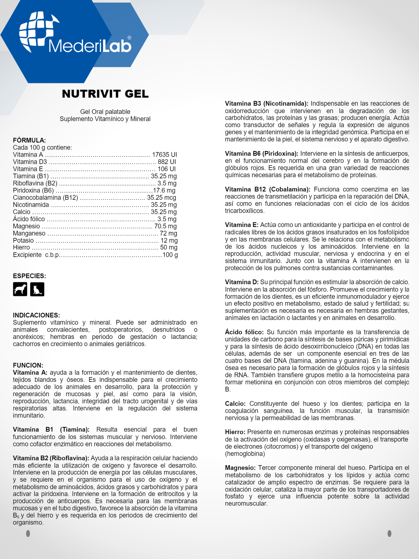 NUTRIVIT GEL 120.5 GR - MEDERILAB