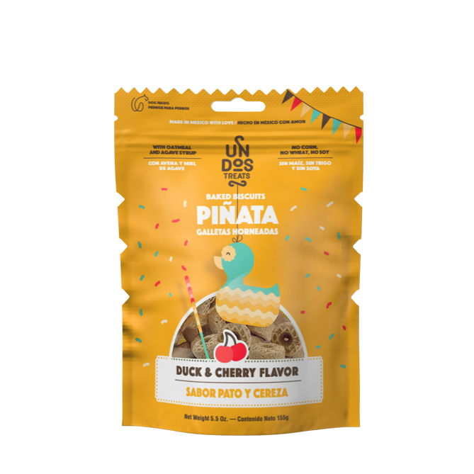 UN DOS TREATS - GOURMET BITES GALLETAS HORNEADAS - PATO Y CEREZA 5.5 OZ