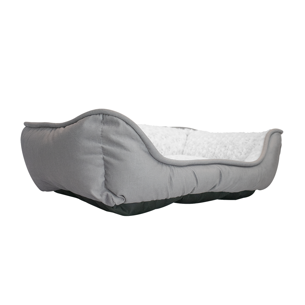 CAMA DE PELUCHE GRIS C/BLANCO LORD FANCY PETS