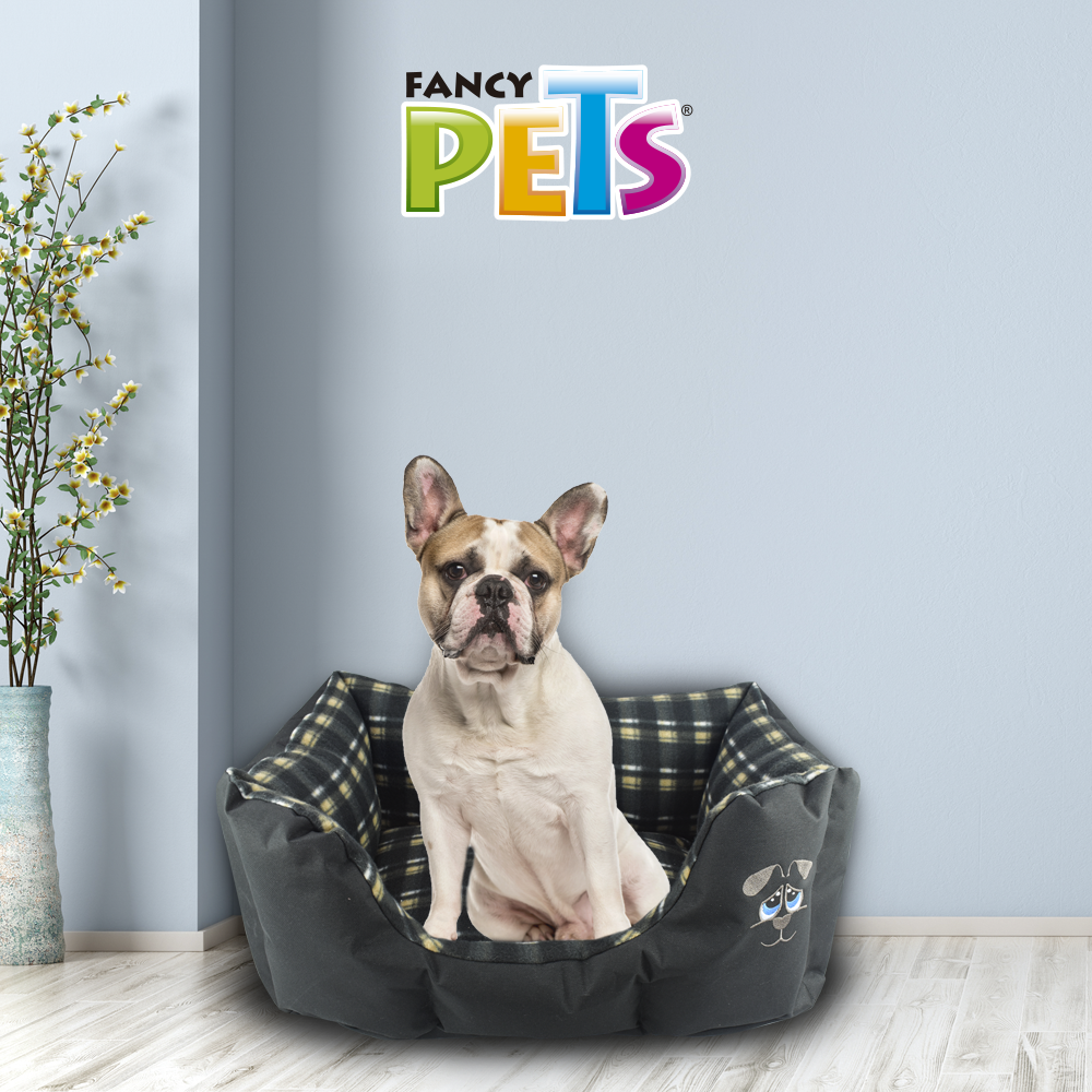 CAMA SAAB NEGRO (BORDADA) FANCYPETS