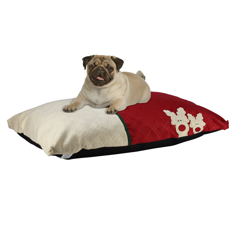COJIN ROJO CON BORDADO GDE FANCYPETS