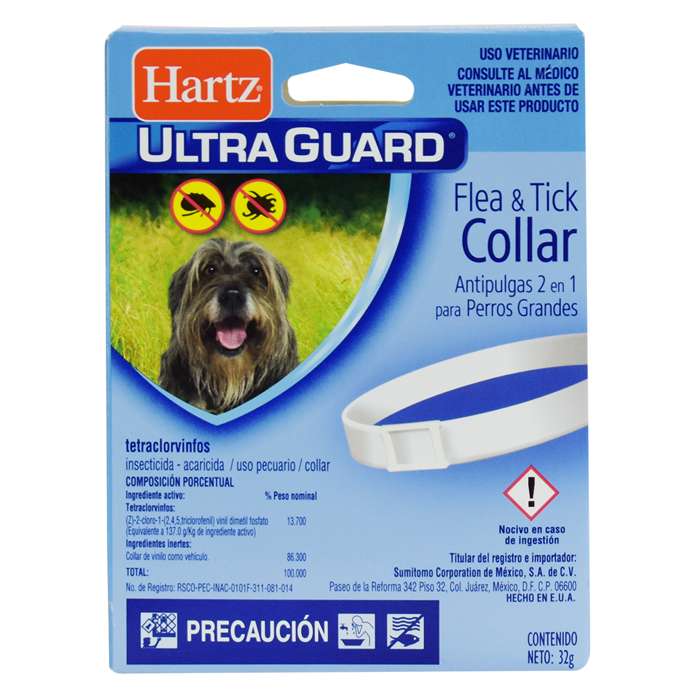 COLLAR ANTIPULGAS P/RAZAS GRANDES 2 EN 1 HARTZ